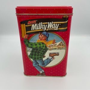 Vintage 1991 Milky Way Tin Christmas Collectible Tin. Good condition